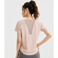 寬版運動短袖 拼接網紗超透氣 瑜伽跑步健身上衣 合身顯瘦修飾輕薄速乾