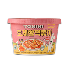 또키키 컵떡볶이 쌀떡볶이 로제맛, 1개, 142g