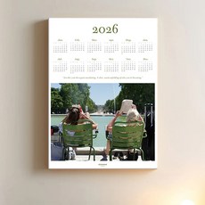 세잔느화실 2026 새해달력 영화같은 한컷 감성 한장달력 캘린더 시리즈 6종 캔버스액자, 06.Dayoff