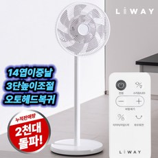 리웨이 무소음 BLDC선풍기 아기 원룸 리모컨 가정용 선풍기, LWDC12R
