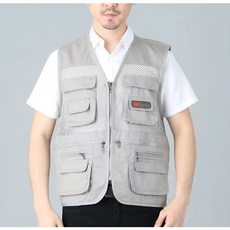 두비모즈 유틸리티 포켓 메쉬 조끼 작업 등산 망사 전술조끼