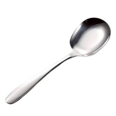 304不鏽鋼加厚湯勺 - 家用長柄盛湯勺/分菜勺, 銀色小湯杓, 1個