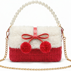 [영상제공] 샤샤벨 네트 공예 폼폼 가방 만들기 diy 재료 세트, 레드, 1개