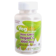 VegLife 非基因改造維他命C膠囊 1000mg, 1個, 90 件