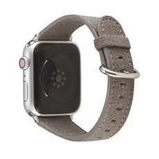 우먼스9999 애플워치 7 6 5 4 3 SE 호환 가능 데일리 린넨 스트랩, 03.그레이쉬카키 42/44/45mm