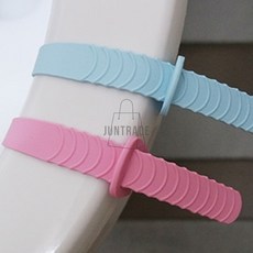 길이조절 실리콘 변기손잡이 랜덤색상 변기커버손잡이 변기안전손잡이