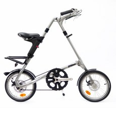 STRIDA 速立達 16吋 M把 單速碟煞 折疊單車 升級版, 1個, 5.0版電鍍銀