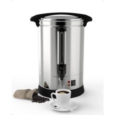 커피 항아리 100컵 14L/3.8Gal 뜨거운 음료 디스펜서 304 스테인리스 스틸 탈착식 필터로 쉽게 청소할 수 있습니다, 100 Cups 14L