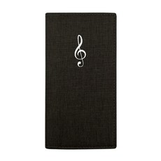 HS高音座位表48節皮革筆記本萬年筆包夾式筆記本, 深灰色