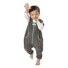 Baby deedee 수면 플리스 키커 색 발 부분 포함, 청록색