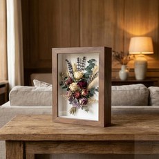 쾅쾅상사 부케선물액자 부케압화액자, 브라운