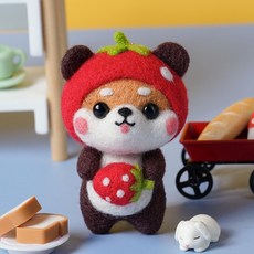 Jiwuo 바늘 Felting 키트 펠트 동물 양모 Felting DIY 키트 도구로 초보자를위한 수제 DIY 재료 바늘 Felting 키트, 50-C, 1개