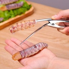 쿠코아 빠르고 깔끔한 새우 손질 프리미엄 스테인리스 새우 가위, 1개