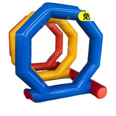 에어사다리 정글짐 바운스 징검다리 게임 체육 4인 장애물, 3m 동심원 (두꺼워 짐)