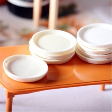 [이브닝메종] 미니어처 화이트 라운드 접시, 화이트라운드 rsB22, 1개