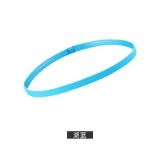 쿠쿠스토어 1/4Pcs 여성 요가 헤어 밴드 스포츠 피트니스 머리띠 소녀 축구 달리기를위한 안티-슬립 고무, 08 1pc-blue