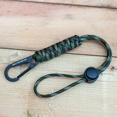 桃園出貨- 防丟傘繩扣戰術多功能戶外野營應急求生鑰匙工具個性腰掛繩, 森林「水滴扣」, 1個