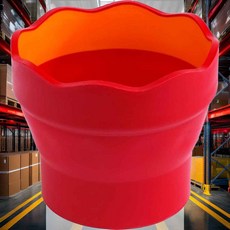 물감 물통 레드 접이식물통 수채화붓 화방용품 미술용품 화방문구 미술물통