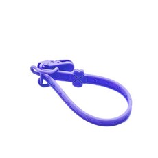 四條100 幸運草矽膠奶嘴鏈 玩具防掉帶 四葉草防掉鏈 玩具繩 防掉帶 寶寶奶嘴鏈 玩具夾 單頭夾 玩具固定帶, 紫色四葉草, 1個