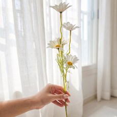 가온그린 생화같은 데이지 조화 꽃다발, 10개, 화이트