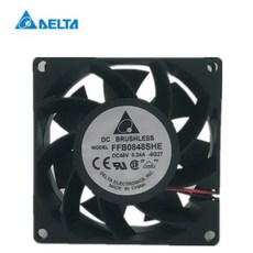 산업용 컴퓨터 서버 냉각 선풍기 델타 FFB0848SHE 8038 48V 0.24A 신제품, [03] 2-wire B1 plug, [01] 고정 컬러, [01] Black, 1개