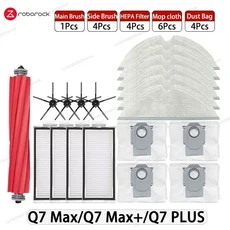 로보락 Q7 Max / Plus T8 헤파 필터 로봇 청소기 예비 부품 메인 사이드 브러시 물 천 먼지 봉투, 14 Combination Pack 1