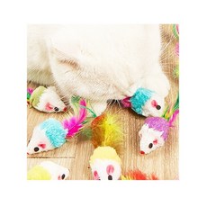 고양이 놀이 귀여운 알록달록 쥐 모양 장난감