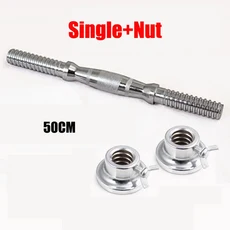 클립이있는 피트니스 덤벨 바 25mm 표준 스레드 핸들 홈 체육관 역도 훈련 액세서리, 12 style5-50CM