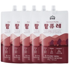 팥&팥 국산팥 무가당 팥퓨레 팥앙금, 5개, 250g