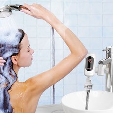 간편설치 빠른온수방출 순간온수기 + 샤워기세트전기순간온수기 욕실 세면대온수기 싱크대온수기, 단품