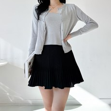 투디 플리츠 주름 스커트 밴딩 미니