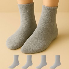 다두리 국산 무지 여성 수면양말 4켤레