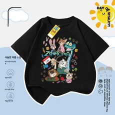 주토피아 반팔티 아동용 여아 남아 키즈 주니어 여름 캐릭터 등교룩 굿즈 애니 주디 닉