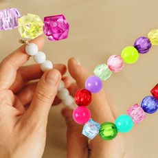 아크릴 비즈 10mm 공예비즈 공예용품, 호박