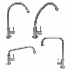 蝴蝶衛浴 無鉛認證 廚房立式龍頭(單冷) 304不鏽鋼 單冷水龍頭 餐飲龍頭, 1個, A.立式單冷-大彎管 (7107)