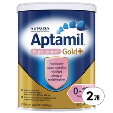 압타밀 골드 플러스 페프티 주니어 분유 (0~12개월) Aptamil Gold Plus Pepti-Junior Infant Formula (0-12 Months) 450g, 2개