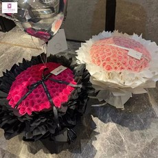 KiKi 新品花束 永生花 仿真香皂花 佛洛伊德抱抱桶 實用玫瑰花束 閨蜜七夕生日禮物, 【可愛女人】左一抱抱桶-21朵佛洛伊德