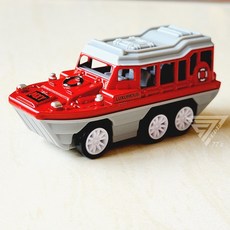 郵輪迴力玩具車 1:64 水陸兩用車 輪船汽車 合金車 玩具小汽車, 紅色, 1個