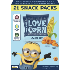 LOVE CORN 香脆玉米粒 海鹽口味, 20g, 1箱