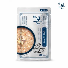 본 영양간식 황태 전복죽 80g 강아지 캔, 6개