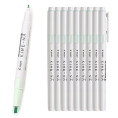 PILOT 키레나 페일 컬러 형광펜, 10개, 페일 그린, (키레나)