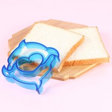 1pc 빵 금형 커터 크리 에이 티브 귀여운 스타 동물 모양 샌드위치 토스트 쿠키 플라스틱 금형 아침 식사 절단 킹 도구 장식, 돌고래, 1개