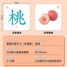 樂購 兒童無圖識字卡 繁體字 防水撕不爛 早教益智閃卡 認字卡片, 繁體方版字卡318字單面（背面圖案）, 1個
