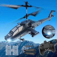 AH-64 RC 헬기 LED+고도유지+30분비행 입문용 3단속도, 녹색, 없음