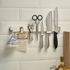 굿즈팡팡 스텐칼꽂이 마그네틱 자석 칼 가위 나이프 주방 거치대, 1개, 단일