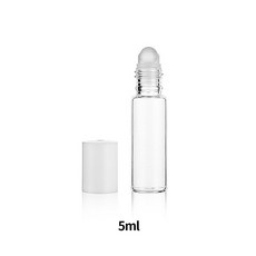 오일 롤러 투명 유리 여행 샘플 테스트 바이알, 5ML, 1개