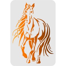 PET 벽면 데코 스텐실 페인팅 템플릿 공예 DIY 인테리어 장식, 호스 7, 1개