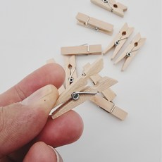 감성 나무 미니 사진 집게 30개 세트, 1세트