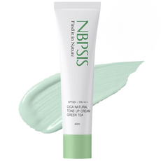 엔비피시스 천연유래성분 94% 톤업선크림 SPA50+ PA++++ 무기자차 시카 자외선차단제, 그린티, 1개, 40ml