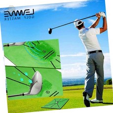 실내 골프 스윙 자세 교정 연습용 매트 궤적 확인 훈련 도구 퍼팅 드라이버, 1개, 스윙궤적 골프연습매트(그린)